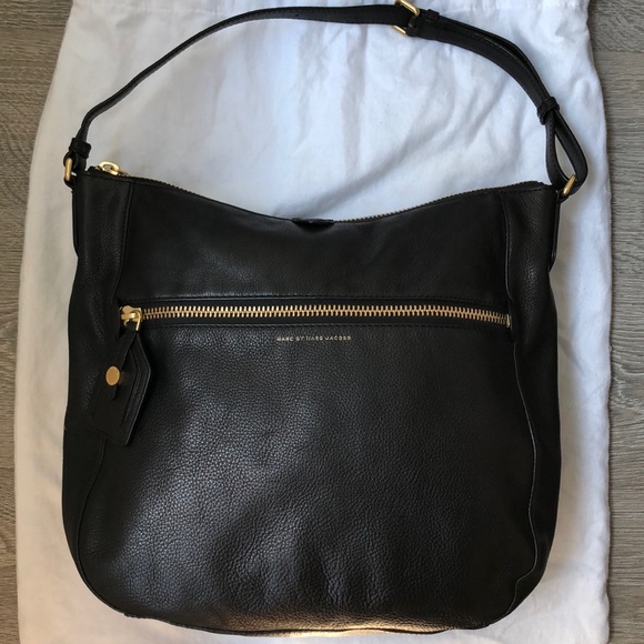 Marc By Marc Jacobs Leather NWOT Globetrotter Wild Willa Hobo Black - Picture 4 of 13